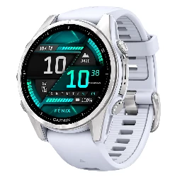 Smartwatch Garmin Fenix 8 010-02903-00 43mm - Blanco y Plateado