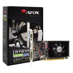 Placa de Video Afox GT 610 X NVIDIA GeForce GT 610 1GB DDR3 - AF610-1024D3L7-V5