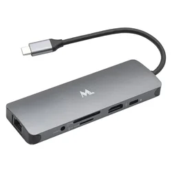 Hub Mtek DS-91TC USB-C 9 en 1 - Gris