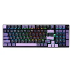 Teclado Gamer Redragon Dharma Pro K740BP RGB Inalámbrico - Negro y Violeta