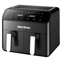 Fritadeira Eléctrica Interbras Air Fryer S40BR 4L 1000W 110V 2 en 1 - Negro