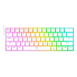Teclado Gamer Redragon Dragonborn K630W-RGB Switch Red Layout 60% - Blanco