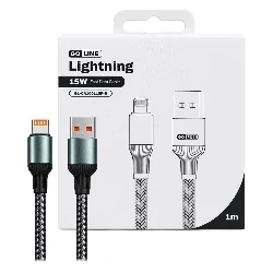 Cable Goline GL-CA100L15F-B USB para Lightning 15W 1 Metro - Gris