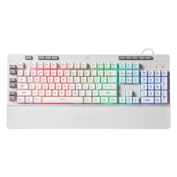 Teclado Gamer Redragon Shiva Lunar White K512W-RGB - Blanco