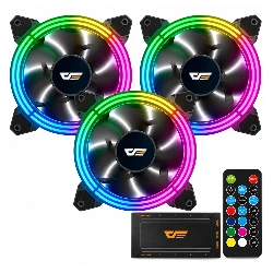 Fan para Gabinete darkFlash CF11 Pro ARGB 3 en 1 - Negro (Con Control)