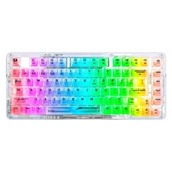 Teclado Gamer Redragon ELF Pro K649CT RGB Switch Translucent Custom Layout 78% Inalámbrico - Blanco Transparente