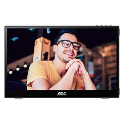 Monitor Portátil AOC 16T3E 15.6" Full HD 60Hz USB-C - Negro