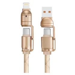 Cable G-Tide Bullet Power WC155-5 USB/USB-C/Lightning 1.5 Metros - Dorado