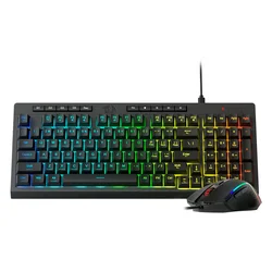 Kit Gamer Teclado y Mouse Redragon S141 RGB USB - Negro