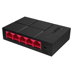Hub Switch Mercusys MS105G 5 Puertos 100MBPS - Negro
