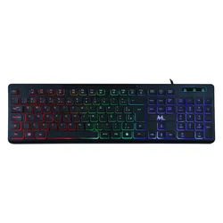 Teclado Mtek KB-7269LR USB Portugués RGB - Negro