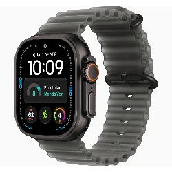 Apple Watch Ultra 4 MJAY4LS/A Celular + GPS Parlante Titanio Negro 49mm - Oceano Gris Translúcido