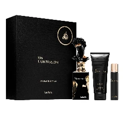 Kit Perfume Lattafa His Confession Gift Set Eau de Parfum Masculino 100ml + Perfume Miniatura + Shower Gel 500ml