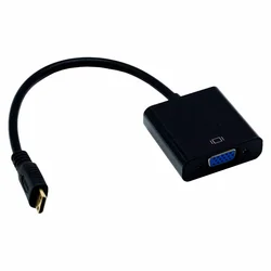Cable Adaptador de Video HDMI Macho para VGA Hembra - Negro