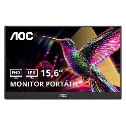 Monitor Portátil AOC 16T20 15.6" Full HD 60Hz USB-C - Negro