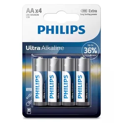 Pilha Philips AA Ultra Alcalina LR6-E4B/97 1.5V con 4 unidades