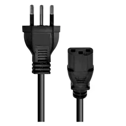 Cable de Força HLD 1.5 Metros para Fuente - Negro (Estándar Brasil)