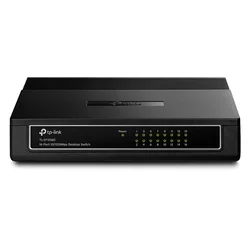 Hub Switch TP-Link TL-SF1016D 16 Puertos 100Mbps - Negro