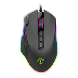 Mouse Gamer T-Dagger Battle RGB con cable 8000 DPI - Negro T-TGM305