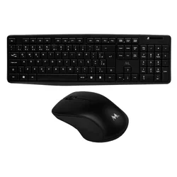 Kit Teclado y Mouse MTEK KM-5239 Inalámbrico Portugués - Negro