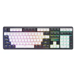 Teclado Gamer Redragon Antonium Pro K745WB RGB Inalámbrico - Blanco y Negro