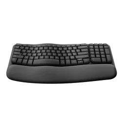 Teclado Logitech Wave Keys 920-012278 Ergonômico Inalámbrico - Negro