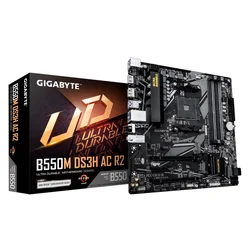Placa Madre Gigabyte B550M DS3H AC R2 DDR4 Socket AM4 Chipset AMD B550 Micro ATX