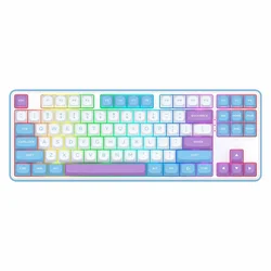Teclado Redragon Star Blade Pro K707WBP RGB Layout 80% Inalámbrico - Blanco