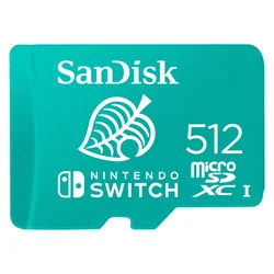 Tarjeta de Memoria Micro SD SanDisk Nintendo Switch 512GB 100Mbs - SDSQXAO-512G-GNCZN
