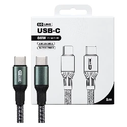 Cable Goline GL-CC100C66F-B USB-C para USB-C 66W 1 Metro - Gris