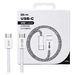Cable Goline GL-CC150C60F-W USB-C para USB-C 60W 1.5 Metros - Blanco