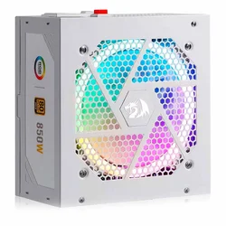 Fuente Redragon RGPS GC-PS007W-1 ATX 850W 80 Plus Gold PFC Ativo Full Modular RGB - Blanco