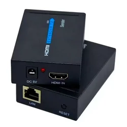 Adaptador Extensor HDMI para RJ45 60 Metros - Negro