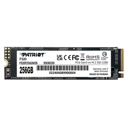 SSD M.2 Patriot 256GB NVMe PCIe Gen 3 - P320P256GM28
