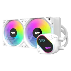 Water Cooler para Procesador darkFlash Explore DE240 ARGB Display IPS 2.88" - Blanco