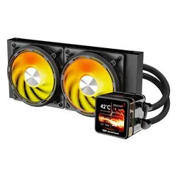 Water Cooler para Procesador darkFlash Explore DE240 ARGB Display IPS 2.88" - Negro