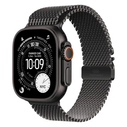Apple Watch Ultra 3 MF1Q4AF/A Celular + GPS Parlante Titanio Negro 49mm - Estilo Milanês de Titanio Negro