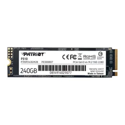 SSD M.2 Patriot P310 240GB NVMe PCIe - P310P240GM28