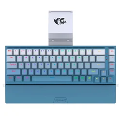 Teclado Redragon K641B BW RGB Shaco 60% Hotswap con Soporte para Celular - Azul