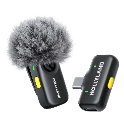 Micrófono Lapela Hollyland Lark A2 Solo USB-C para Smartphone Inalámbrico - Gris Espacial