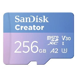 Tarjeta de Memoria Micro SD SanDisk Creator 256GB 190Mbs - SDSQXAV-256G-GN6MS