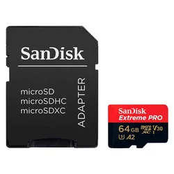 Tarjeta de Memoria Micro SD Sandisk Extreme Pro 64GB 200MBs - SDSQXCU-064G-GS6MA