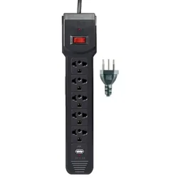 Filtro de Linha Satellite A-R014 5 Enchufes USB / USB-C 1.5 Metros - Negro