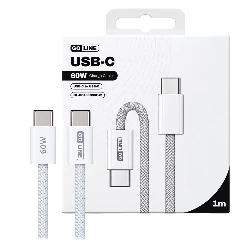 Cable Goline GL-CC100C60F-W USB-C para USB-C 60W 1 Metro - Blanco
