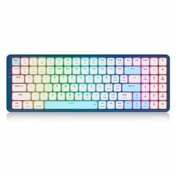 Teclado Redragon K684WB RGB EVA Pro Wireless - Blanco Azul