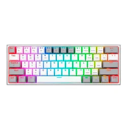 Teclado Redragon K616-RGB WG Fizz Pro inalámbrico - Blanco Gris