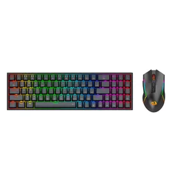 Kit Teclado y Mouse Redragon S136 Inalámbrico RGB - Negro