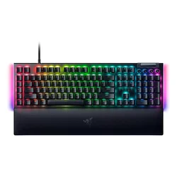 Teclado Gamer Razer Blackwidow V4 RZ03-04691900-R3U1 RGB Switch Yellow - Negro
