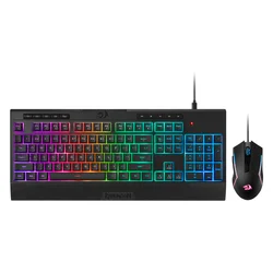 Kit Gamer Teclado y Mouse Redragon S151 USB RGB - Negro