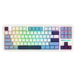 Teclado Gamer Redragon K728WBB RGB Pro Antonium Pro Inalámbrico Inglés - Blanco